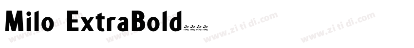 Milo ExtraBold字体转换